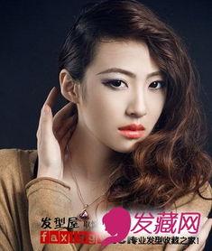 摩登发型背景女